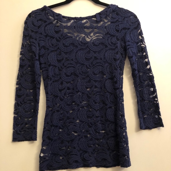 Blue Mesh Top - Picture 5 of 6